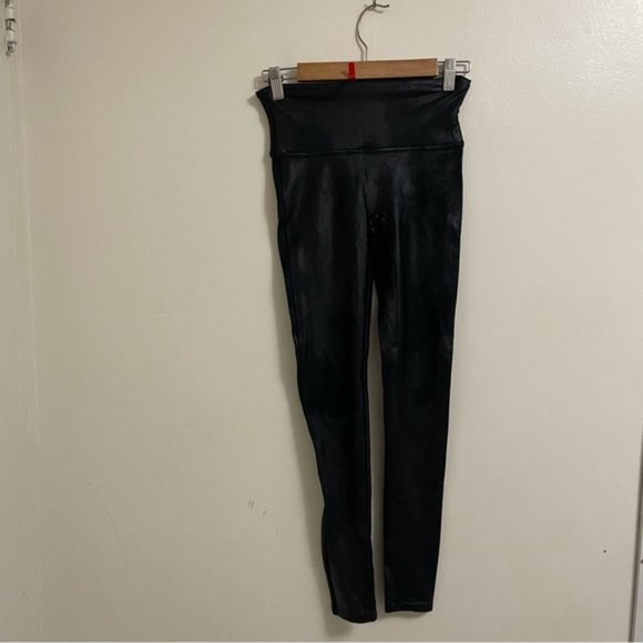 Spanx women’s faux leather leggings black pants size medium - Picture 4 of 11